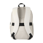 Eco water-repellent laptop backpack PC 15.6” and 18L sand colour second rear view