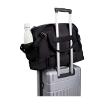 Recycled polyester travel canvas holdall with zip 30L black colour second view