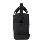 Recycled polyester travel canvas holdall with zip 30L black colour side view
