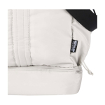 Recycled polyester travel canvas holdall with zip 30L sand colour close-up view 1