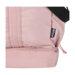Recycled polyester travel canvas holdall with zip 30L light pink colour close-up view 1