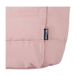 Padded recycled polyester tote bag with 15.6” laptop sleeve 18L light pink colour close-up view 1