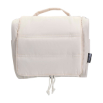 Recycled polyester wash bag with padded hanger 8L sand colour second front view