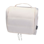 Recycled polyester wash bag with padded hanger 8L sand colour
