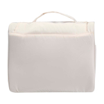 Recycled polyester wash bag with padded hanger 8L sand colour second rear view