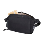 Padded recycled polyester water-repellent bum bag 1.5L black colour second view