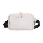 Padded recycled polyester water-repellent bum bag 1.5L sand colour second front view