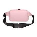 Padded recycled polyester water-repellent bum bag 1.5L light pink colour second rear view