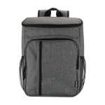 Cooler backpack for picnic with reusable cutlery 20L marbled grey colour second front view