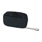 Tech accessories organiser bag with zip 1 l black colour