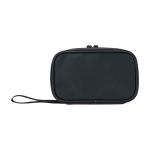 Tech accessories organiser bag with zip 1 l black colour second rear view