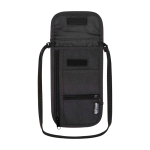 Compact travel bag with multiple pockets and 130cm strap antracite colour second front view