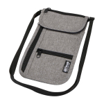 Compact travel bag with multiple pockets and 130cm strap marbled grey colour