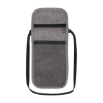 Compact travel bag with multiple pockets and 130cm strap marbled grey colour second rear view