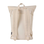 Water-repellent roll-top backpack with 14” laptop sleeve 16L sand colour second rear view