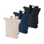 Water-repellent roll-top backpack with 14” laptop sleeve 16L sand colour second multiple colours view