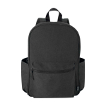 Water-repellent urban backpack with 15.6” laptop compartment and 16L black colour second front view