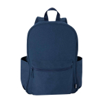 Water-repellent urban backpack with 15.6” laptop compartment and 16L navy-blue colour second front view