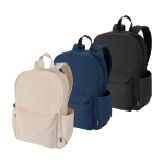 Water-repellent urban backpack with 15.6” laptop compartment and 16L navy-blue colour second multiple colours view