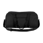 Waterproof recycled canvas travel bag with front pocket 40L black colour third front view
