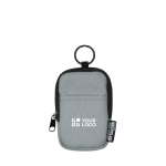 Water-repellent recycled polyester coin purse with clip main view