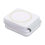 Foldable magnetic 3-in-1 wireless charger with 15W power white colour second view