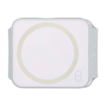 Foldable magnetic 3-in-1 wireless charger with 15W power white colour third front view