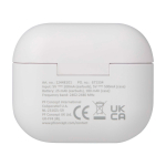 Bluetooth earphones with compact charging case up to 4h white colour second rear view