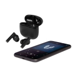 Bluetooth 6.0 earphones with charging case and Type-C cable black colour fourth view