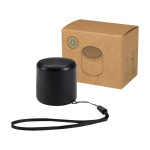 Compact custom-made Bluetooth speaker with USB-C charging 3W black colour