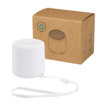 Compact custom-made Bluetooth speaker with USB-C charging 3W white colour