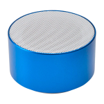 Recycled aluminium Bluetooth speaker with microphone 3W royal blue colour second view