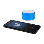 Recycled aluminium Bluetooth speaker with microphone 3W royal blue colour third view