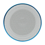 Recycled aluminium Bluetooth speaker with microphone 3W royal blue colour third front view