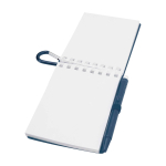 Mini spiral-bound notebook with black ink pen navy-blue colour second view