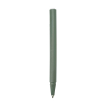 Mini spiral-bound notebook with black ink pen marbled green colour third rear view