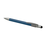Ballpoint pen with stylus tip and rotating spinner, blue ink navy-blue colour second view