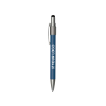 Ballpoint pen with stylus tip and rotating spinner, blue ink main view