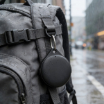 Eco Bluetooth tracker with loss alerts and 100 dB sound black colour ambient view