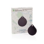 Eco Bluetooth tracker with loss alerts and 100 dB sound black colour view with box