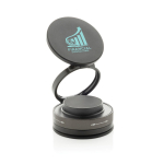 Universal magnetic 360° mount ideal for mobile and hands-free use black colour view with logo