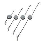 Retractable recycled aluminium 2-in-1 240W charging and data cable black colour second view