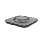 25W magnetic wireless charging base with USB-C cable grey colour third view
