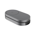 Compact foldable eco-friendly 3-in-1 charger with USB-C input 25W grey colour sixth view