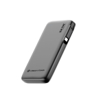 Power bank with retractable cable and charge indicator 10,000 mAh black colour fourth view