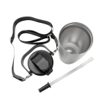 Recycled stainless steel thermal bottle with cord 600 ml silver colour seventh view