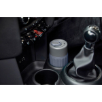 Thermal glass travel cup with silicone sleeve Black & Blum 340 ml grey colour ambient view 3 