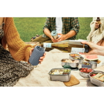 Thermal glass travel cup with silicone sleeve Black & Blum 340 ml grey colour