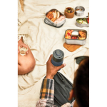 Thermal glass travel cup with silicone sleeve Black & Blum 340 ml grey colour