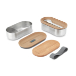 Black & Blum 1L airtight lunch box set with chopping-board lid grey colour third view